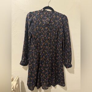 Vintage Paisley Long Sleeve Dress